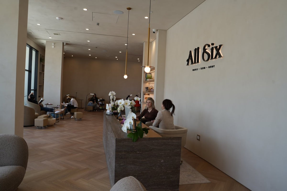 Bright minimal interior of All Six salon